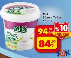 MİS SÜZME YOĞURT 900 G fiyat ve kampanya bilgisi
